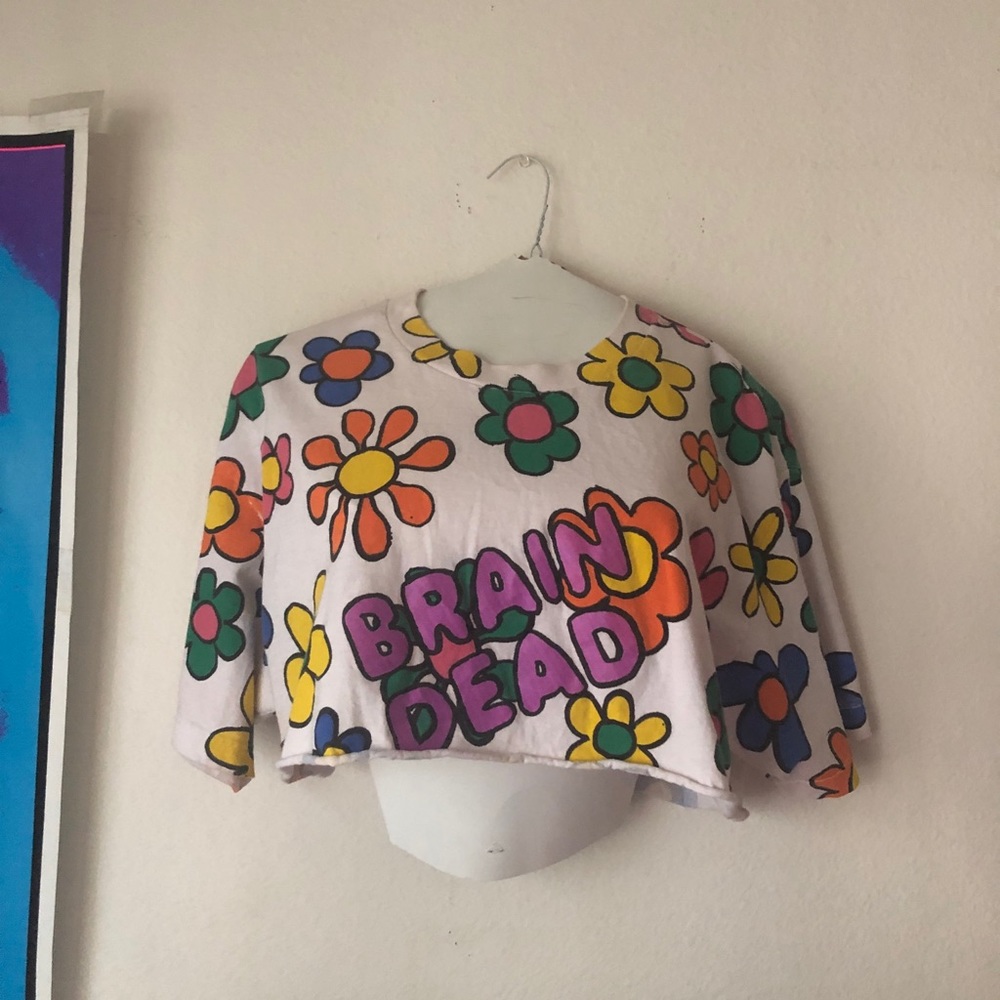 Cropped Teenage “Brain Dead” T-Shirt